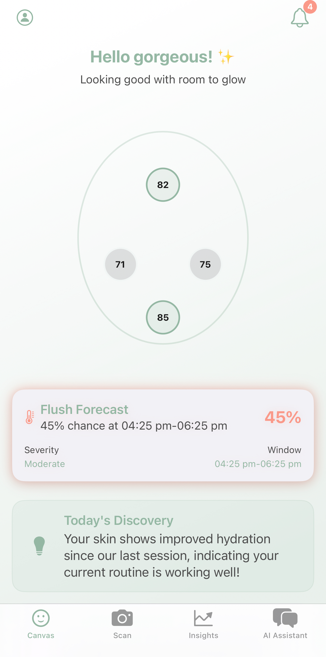 Screenshot of HormonIQ results on an iPhone